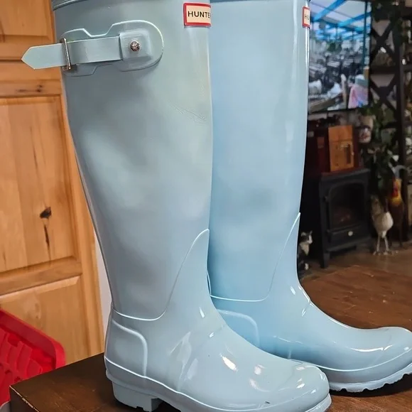 Hunter Blue Women's Winter & Rain Boots - Picture 3 of 7